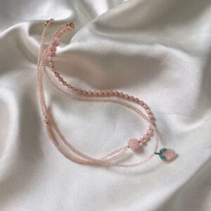 Duet naszyjników „Rosè Malinka”