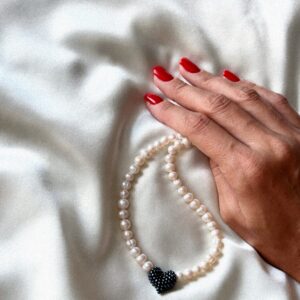 Naszyjnik z pereł „Czarne Serce”