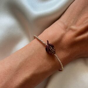 Bransoletka z koralików „Brown In Gold”