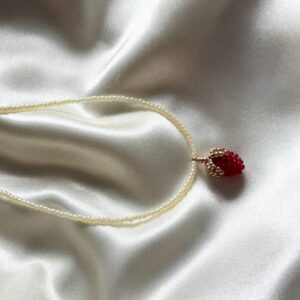 Naszyjnik z koralików „Scarlet Leaf”