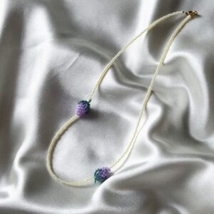 Naszyjnik z koralików „Duet Jeżynowy”